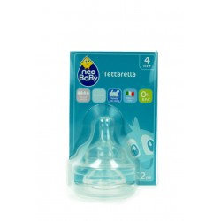 8058664049851Neo Baby Tettarella Collo Largo Pappa Silicone 2pz