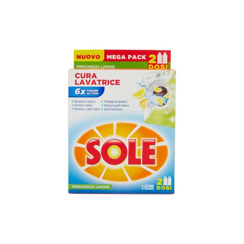 5601217129413Sole Cura Lavatrice Lemon 2x250ml
