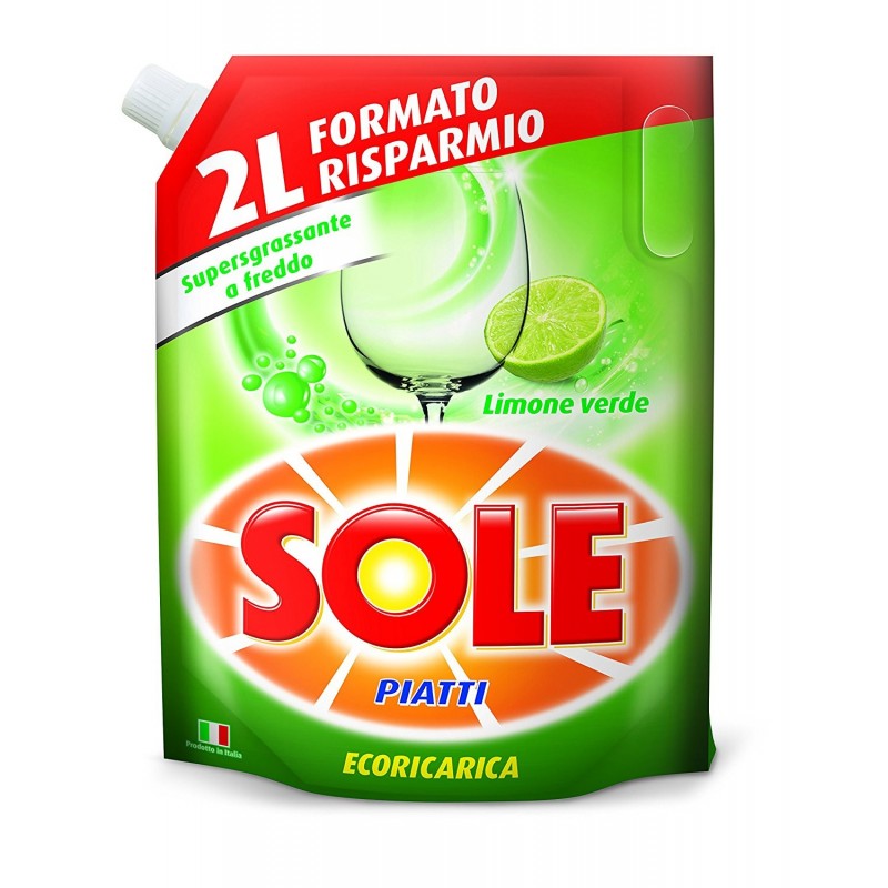 Sole Piatti Limone Eco-Ricarica 2000ml