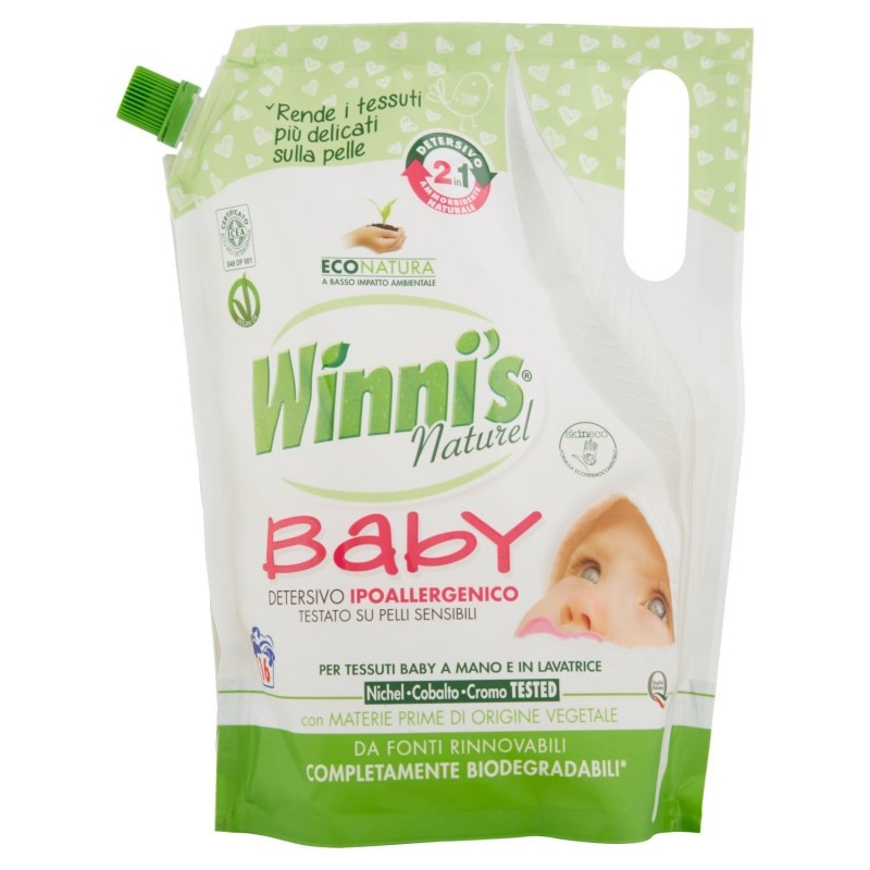 Winni's Liquido Lavatrice Baby 2 In 1 Eco Ricarica 800ml
