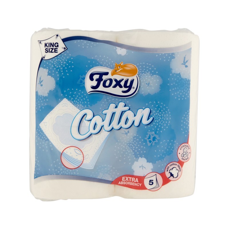 Foxy Igienica Cotton 5 Veli 4 Rotoli