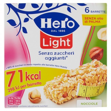 8000080002101Hero Light Muesly Nocciole 6x20gr