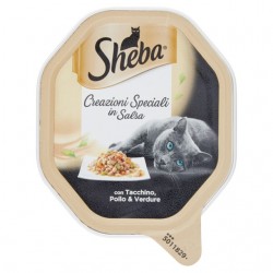 3065890122222Sheba Pate' Classics Tacchino, Pollo E Verdure 85gr