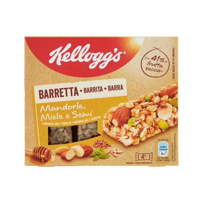 5053827162029Kellogg's Barrette Mandorle Miele E Semi 4x32gr
