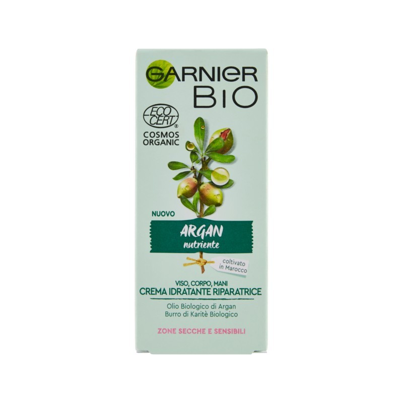 3600542196772 Garnier Bio Crema Argan Idratante Riparatrice Pelli Secche E Sensibili 50ml