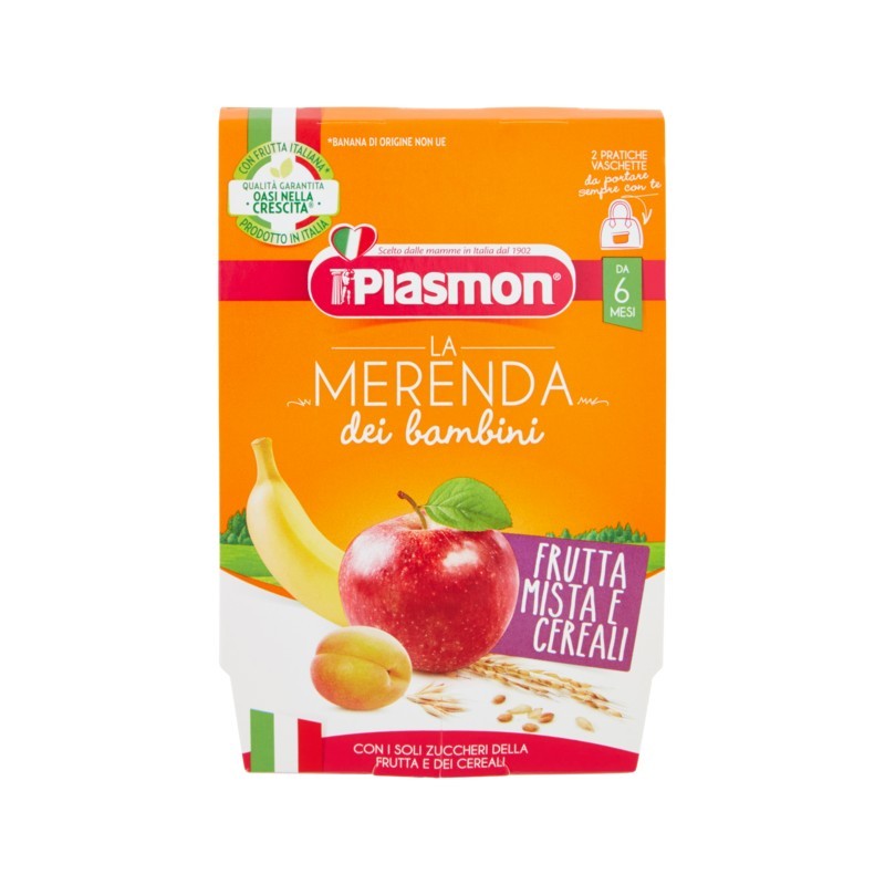 Plasmon Merenda Frutta Mista E Cereali 2x120gr