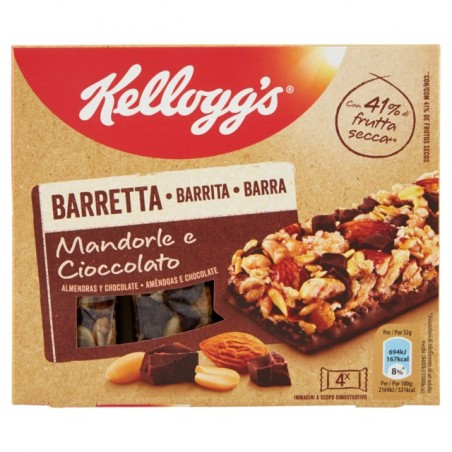 5053827161947Kellogg's Barrette Mandorle Cioccolato 4x32gr