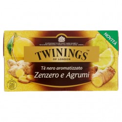 0070177225759Twining Te' Nero Zenzero E Agrumi 25 Filtri
