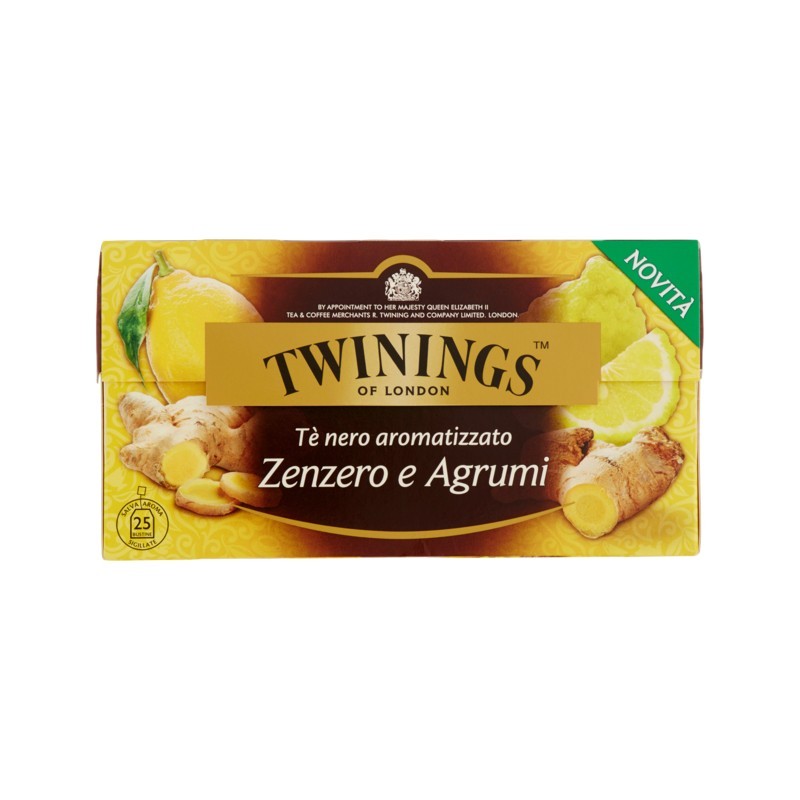 0070177225759Twining Te' Nero Zenzero E Agrumi 25 Filtri