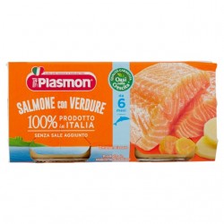 Plasmon Omogeneizzato Salmone Con Verdure 2x80gr