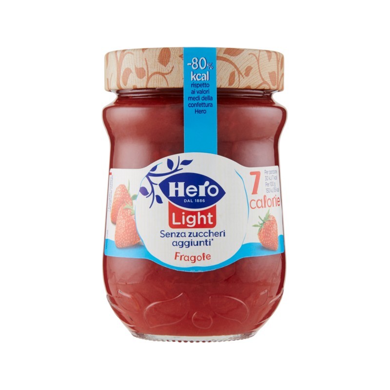 8000080004327Hero Light Confettura Fragole 280gr