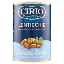 80160397Cirio Lenticchie Senza Sale Lattina 400gr