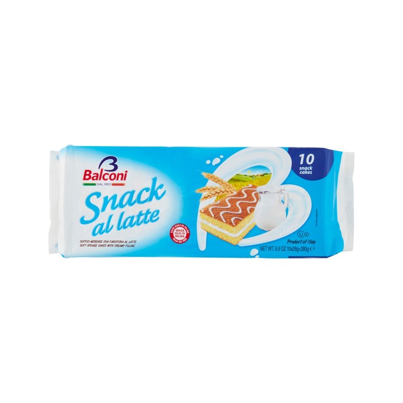 8001585001101Balconi Snack Al Latte 10x28gr