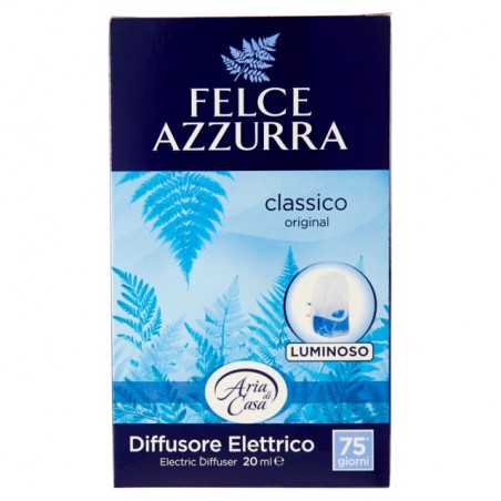8001280000386Felce Azzurra Aria Diffusore Elettrico Luminoso Con Ricarica Talco Classico 1pz