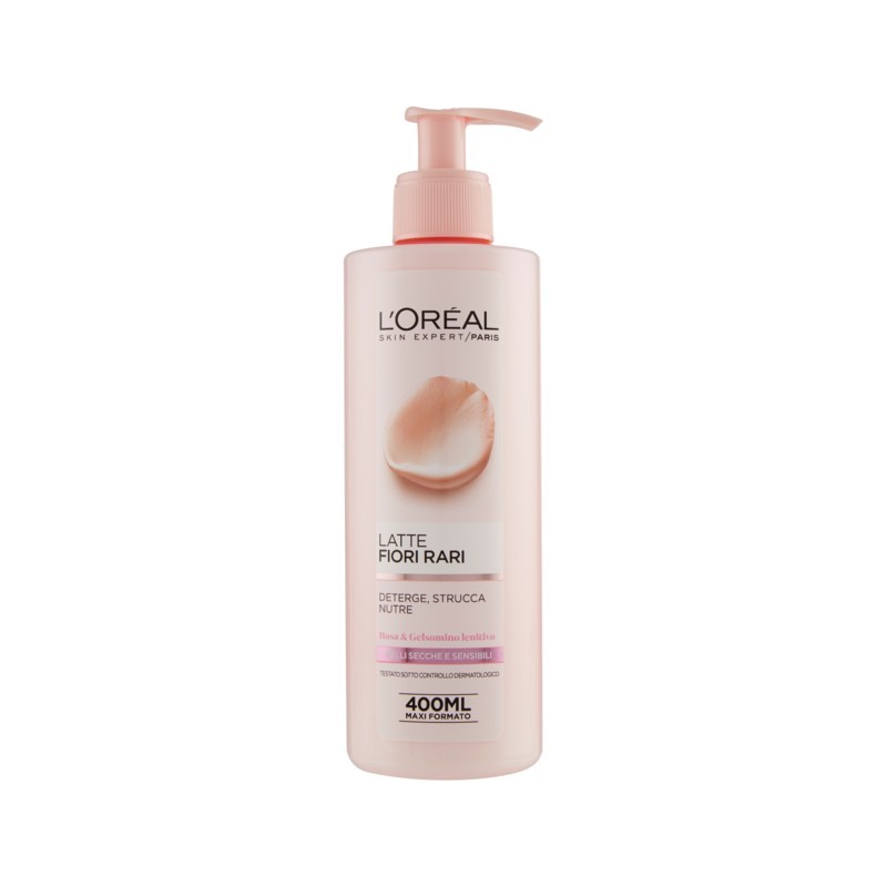 3600523449187 L'oreal Latte Detergente Struccante Fiori Rari Pelli Secche E Sensibili 400ml