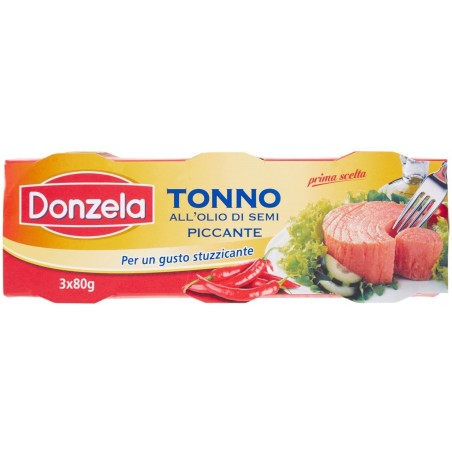 8000935138382Donzela Tonno All'olio Di Semi Piccante 3x80gr