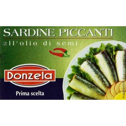 8000935255157Donzela Sardine All'olio Di Semi Piccante 125gr