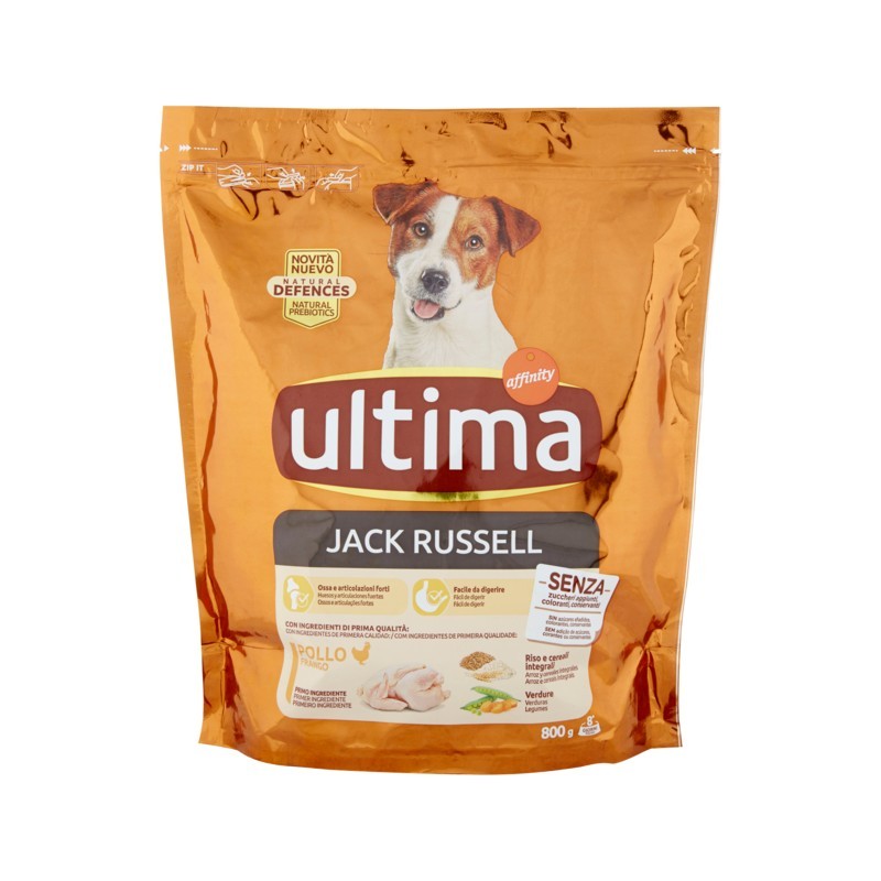 8410650252063 Ultima Dog Crocchette Jack Russell 800gr