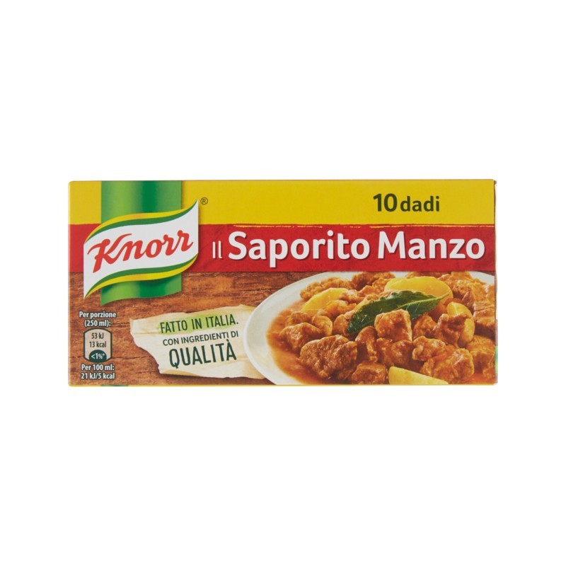 8000830001132Knorr Dado Il Saporito Manzo 10pz 100gr