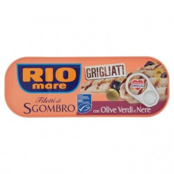 8004030622043Rio Mare Filetti Di Sgombro Grigliati Con Olive Verdi E Nere 120gr