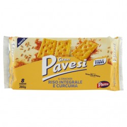Gran Pavesi Crackers Riso Integrale Curcuma 8 Porzioni - 280gr