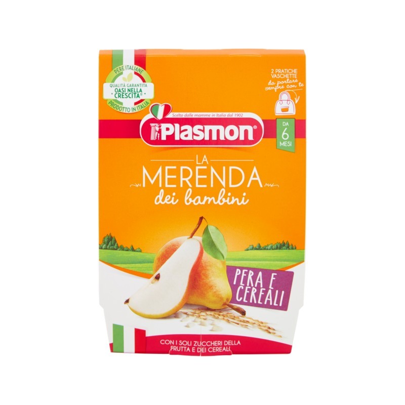 Plasmon Merenda Pera E Cereali New 2x120gr