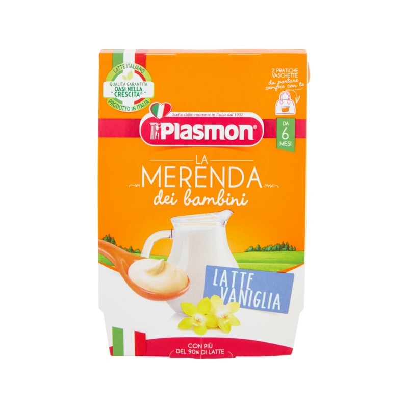8001040199077 Plasmon Merenda Latte Vaniglia New 2x120gr