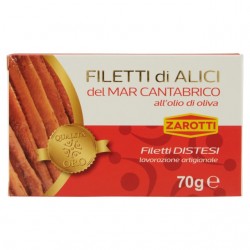 8017384051384Zarotti Filetti Alici Del Mar Cantabrico All'olio Di Oliva 70gr