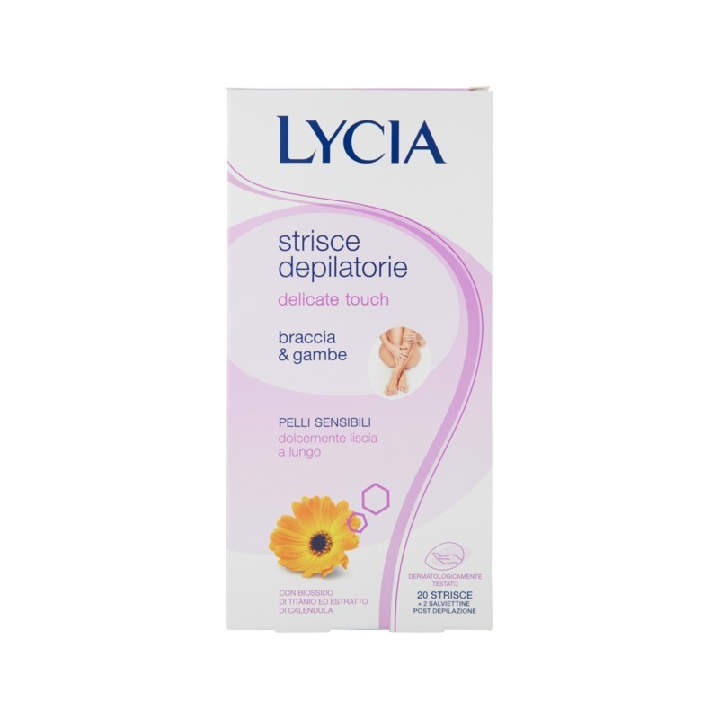 8002340014251Lycia Strisce Depilatorie Braccia E Gambe Pelli Sensibili 20pz