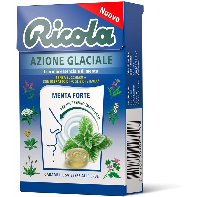 7610700003503Ricola Caramelle Azione Glaciale Senza Zucchero 50gr