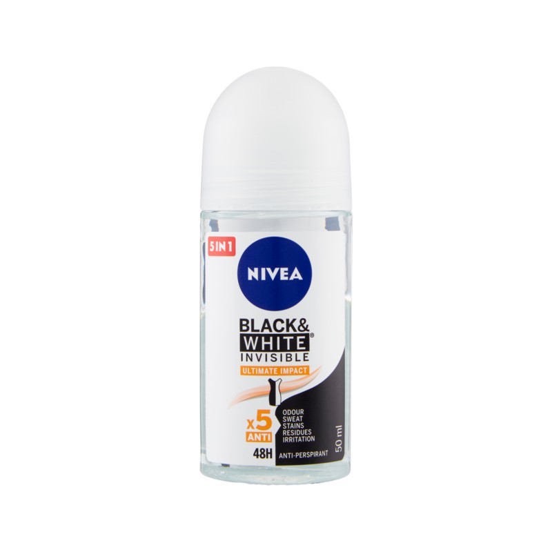 4005900730299NIVEA DEODORANTE ROLL BLACK & WHITE ULTIMATE IMPACT 50ML