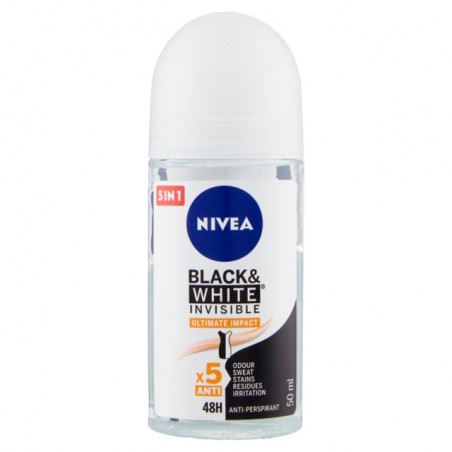 4005900730299NIVEA DEODORANTE ROLL BLACK & WHITE ULTIMATE IMPACT 50ML