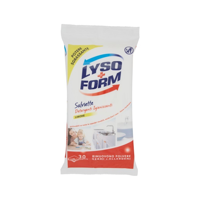 8717163626962Lysoform Salviettine Multiuso Limone 30pz 8717163626962Lysoform Salviettine Multiuso Limone 30pz