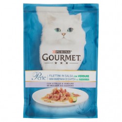 7613030433378Gourmet Cat Perle Filettini Con Vitello E Verdure 85gr