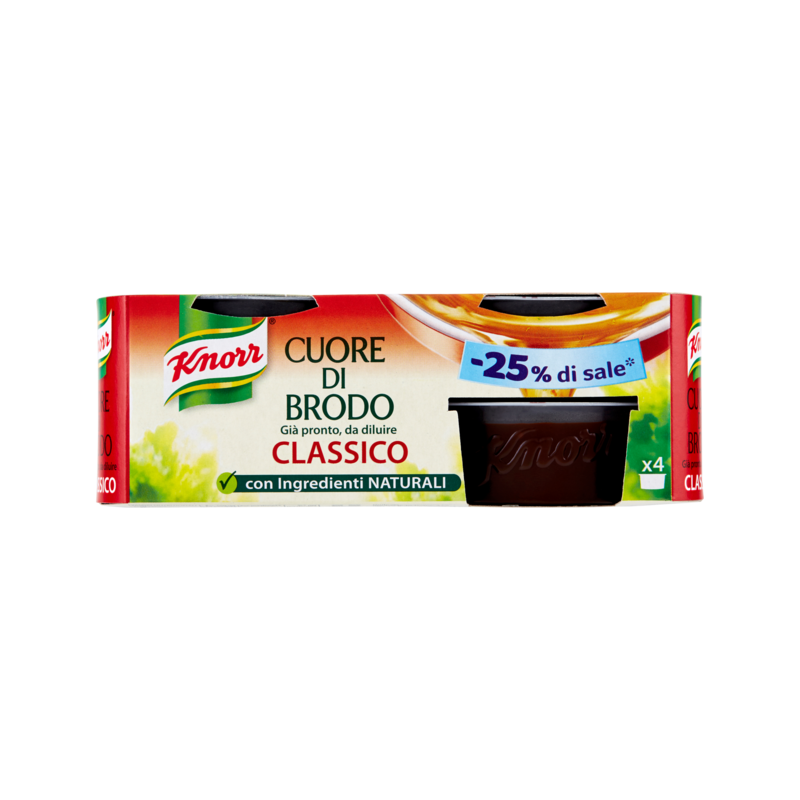 Knorr Cuore Di Brodo Manzo -25% Di Sale 4x28gr