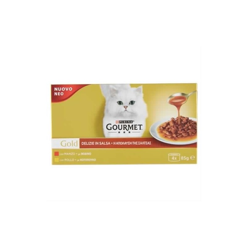 7613036704915Gourmet Gold Delizie In Salsa Manzo E Pollo 4x85gr