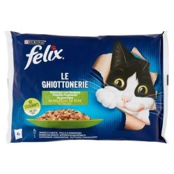 Felix Le Ghiottonerie Selezioni Con Carne E Verdure 4x85gr