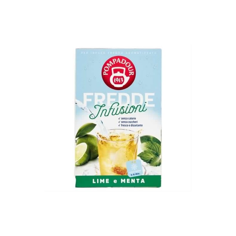 8002355442148 Pompadour Fredde Infusioni Lime E Menta 18 Filtri