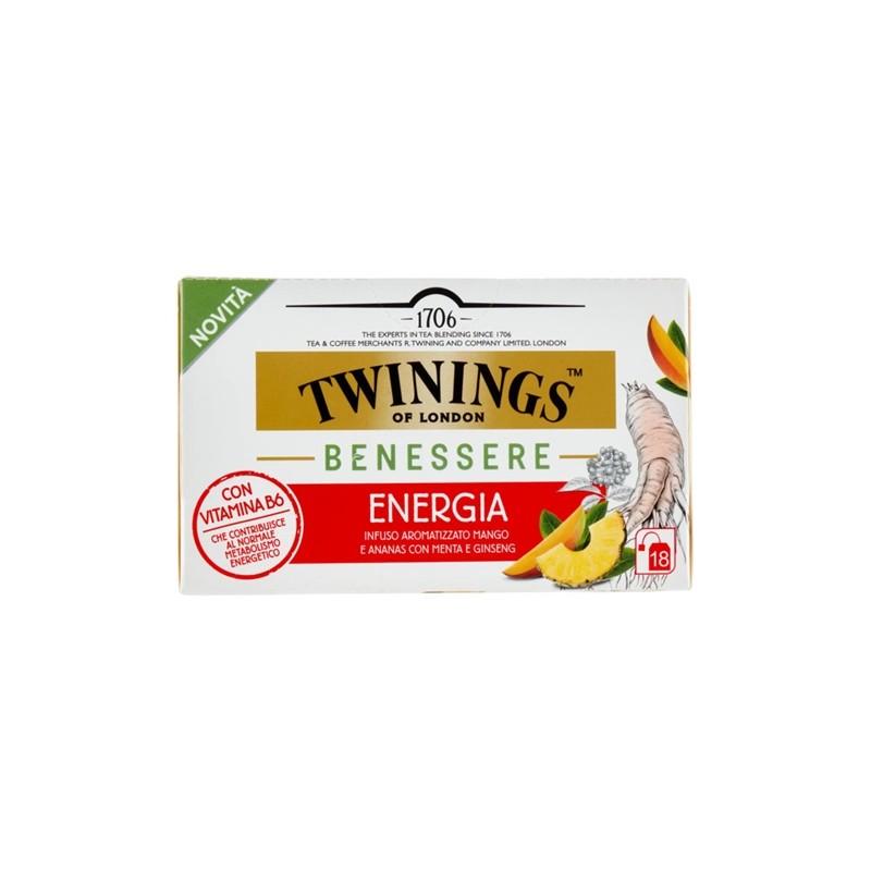 0070177100384Twinings Benessere Infuso Energia 18 Filtri 27gr