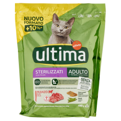 Ultima Cat Crocchette Adult Sterilizzato - Manzo 440gr