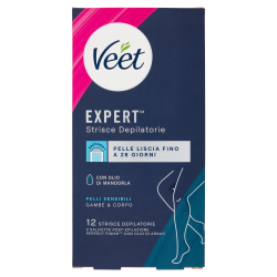 8055719110887Veet Expert Strisce Corpo Pelli Delicate 12pz