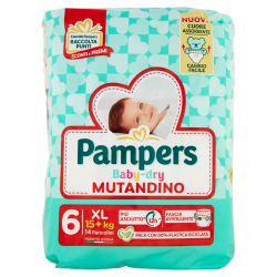 Pampers Baby Dry Mutandino Extralarge 15+ Kg 14pz