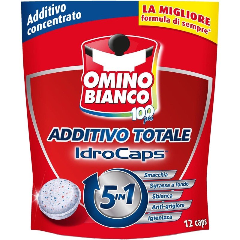 Omino Bianco Additivo Idrocaps Azione Totale 12pz