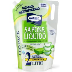 8004120909894Mil Mil Sapone Liquido Eco Ricarica Aloe Vera 2000ml