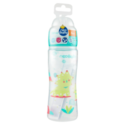 8058664165513Neo Baby Biberon Plastica Collo Largo Dino Verde 4m+ 330ml