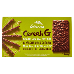 8002190002989Galbusera Cereali G Sfoglie con Riso Soffiato Ricoperte di Cioccolato 5x30gr