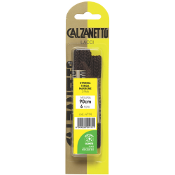 8004235014711Calzanetto Stringa Tonda Marrone 90cm New 4pz
