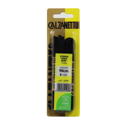 8004235014698Calzanetto Stringa Tonda Nera 90cm New 4pz