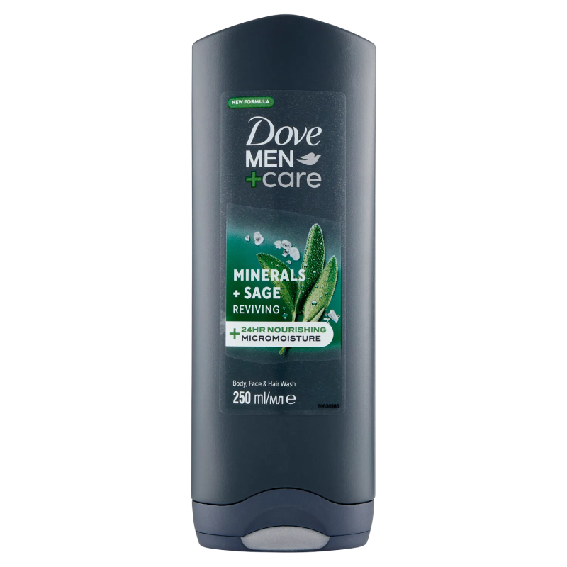 Dove Men+Care Mineral + Sage Reviving Body, Face & Hair Wash 250ml