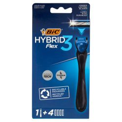 3086123644939Bic Hybrid Flex 3 Rasoio + 4 Ricariche 1pz